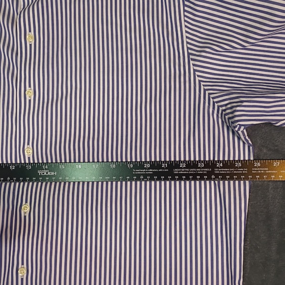Brooks Brothers 1818 Regent Dress Shirt Mens 18 4/5 Purple White Stripe Non-Iron - Picture 7 of 10